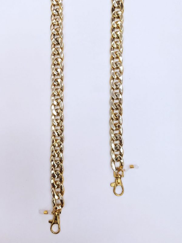 Acetate Mask Chain with lobster closures for masks and Rubber loops for Sunglasses