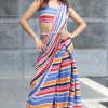 Candy brights multicolored signature NB concept saree with Pre-pleated and Pre-stitched drape
