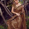 HandCrafted all over Sequin Sequin Striped Saree