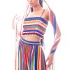 Meow Multicolored Crop CoOrd set