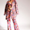 Gul Floral Blazer set with Pearl Hand Embroidery.